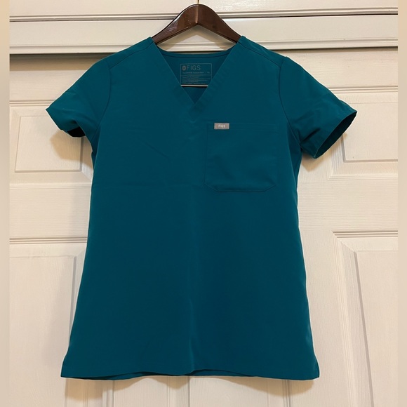 Figs Pants - Caribbean Blue Figs Set - Catarina Top XS and High Waist Zamora S